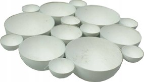 Gyertyatartó fém fehér T-light 21 cm