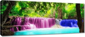 Vászonkép 100x40 Színes vízesés
