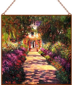 Monet - Garden Giverny üvegkép, falikép
