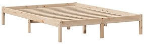 tömör fenyőfa könyvespolcos ágy matrac nélkül 120 x 190 cm
