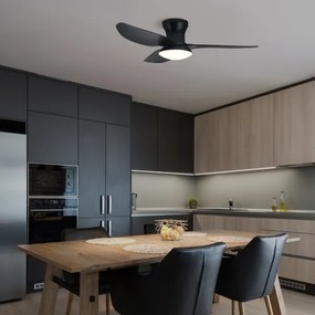 Brilagi - LED állítható mennyezeti ventilátor 30W 230V 3000-6500K fekete + DO