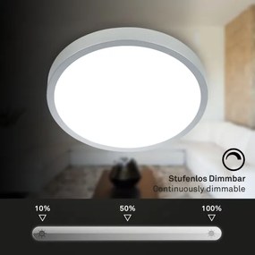Briloner 3709-014 - LED RGBW Dimmelhető mennyezeti lámpa LED/22W/230V ezüst + távirányító