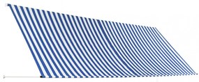 feltekerhető kék és fehér napellenző 400 x 150 cm