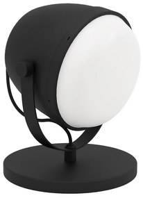 Eglo 390047 Upanema asztali lámpa, állítható lámpafejjel, zsinórkapcsolóval, fekete, E27 foglalattal, max. 1x28W, IP20