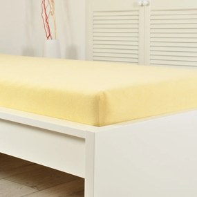 4Home Ideal frottír lepedő sárga, 90 x 200 cm, 90 x 200 cm