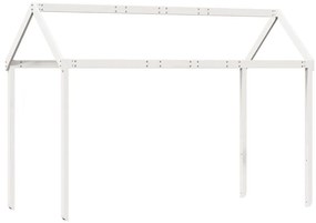 fehér tömör fenyőfa gyerekágytető 207 x 95,5 x 159 cm