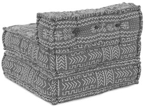 Puff Geometrikus Világosszürke 70 x 70 x 54 cm szövet