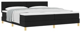 Box Spring Ágy Matraccal Fekete 200x200 cm Szövet
