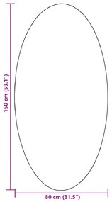 Szőnyegek Szürke Pamut 80 x 150 cm Területszőnyeg Ovális