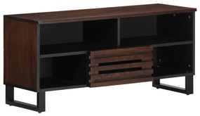 barna tömör mangófa TV-szekrény 100 x 34 x 46 cm