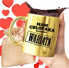 Arany Bögre Van Egy Barátom Egy Kedves Őrült Ajándék Valentin Nap Nyomott Mintával