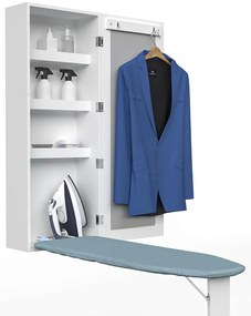 Fali tükrös tárolószekrény kihajtható vasalódeszkával