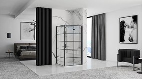 zuhanykabin Rea Molier Black 80x80