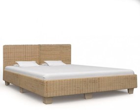 kézzel font valódi rattan ágykeret 180 x 200 cm