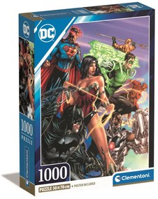 Az Igazság Ligája DC Power 1000 db-os Compact puzzle Clementoni