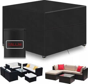 Kerti asztalhuzat 125 x 125 x 74 cm fekete