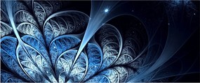 Egy sötétkék virág képe (120x50 cm)