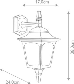 Elstead Lighting CHAPEL CPM2-BLACK Fali lámpa 1x60W/E27 IP44