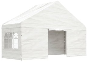 fehér polietilén pavilon tetővel 8,92 x 5,88 x 3,75 m