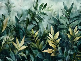 Fotótapéta Levelek Zöld Természet Hálószoba Nappali Fali Tapéta 300x210