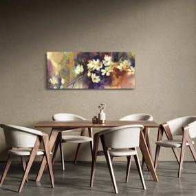 Kép - fehér magnólia, festmény (120x50 cm)