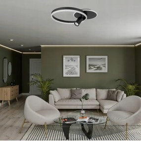 LED mennyezeti lámpatest LED/38W/230V + 1xGU10/30W fekete