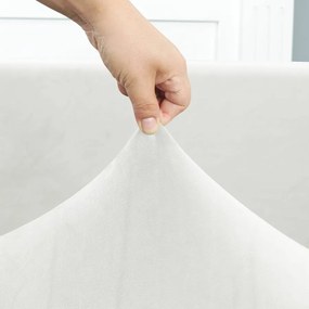 1 pár KÖRBEGUMIS KarfaHuzat forgószékhez (bársonyos, fehér)