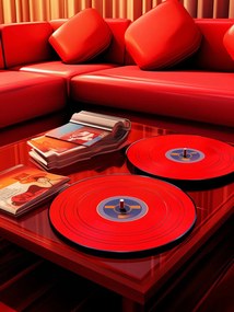 Poszter 15x20cm Piros Nappali Vibráció