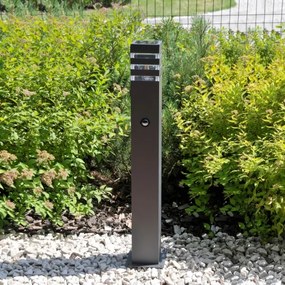 Kültéri lámpa TEKSAS szenzorral 1xE27/12W/230V IP44 74 cm antracit