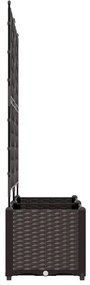 Rácsos virágcserép 2 db Barna 80x40x143 cm