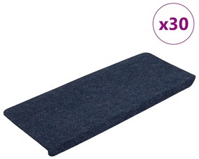 30 db kék öntapadó lépcsőszőnyeg 65x24,5x3,5 cm