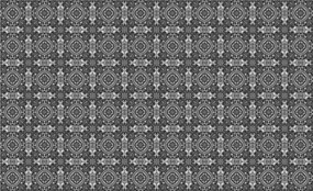 Tapéta Monokróm díszek virágok geometria szürke 312x219 vinil