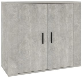 betonszürke szerelt fa tálalószekrény 80x33x70 cm