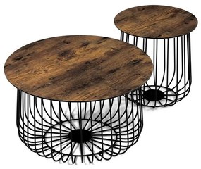 Dohányzóasztal 60×60 cm, MDF, Vad Tölgy. AF-3007 OLW