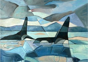 Kép - Orcas (70x50 cm)