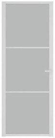 fehér matt üveg és alumínium beltéri ajtó 76 x 201,5 cm