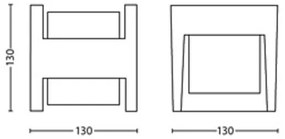 Philips - LED Kültéri fali lámpa ARBOUR LED/3,8W/230V IP44