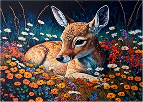 Kép - Festett szarvas (70x50 cm)