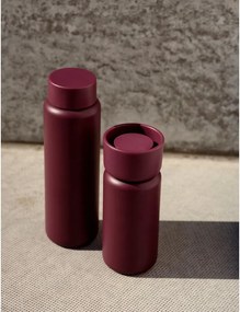 Borvörös rozsdamentes acél termobögre 650 ml Singles – Zone