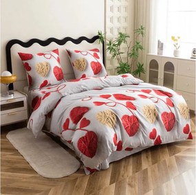 Povlečení z mikrovlákna VELHEART červené Ágyneműhuzat mérete: 2 db 70 x 80 cm | 160 x 200 cm