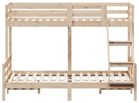 tömör fenyőfa emeletes ágy 90x200/140x200 cm