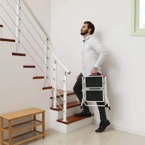 SONGMICS 2 lépcsős létra max. Terhelhetőség 150 kg-ig