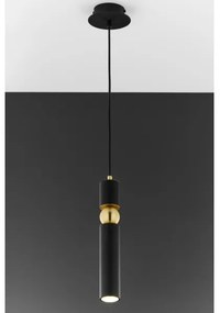 Jupiter 2003 - Csillár zsinóron ALAS 1xGU10/10W/230V fekete/arany