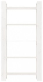 fehér tömör fa könyvszekrény/térelválasztó 80 x 35 x 160 cm