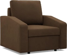 Zeus fotel, döntött kartámasz, szövet anyag, bonell töltet, barna