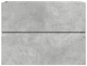Betonszürke szerelt fa fürdőszobaszekrény 60 x 38,5 x 45 cm