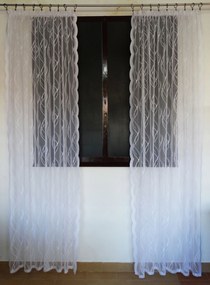 Mg Függöny jacquard 4438 Fehér 150x250 kész szalaggal