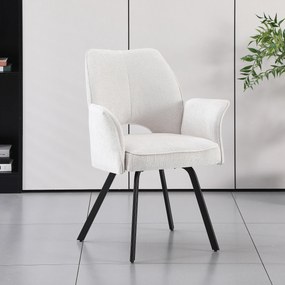 MAZZONI EXPORT TULIP Világos Beige (UF980-02 szövet) - MODERN KÁRPITOZOTT KARFÁS SZÉK NAPPALIBA/ÉTKEZŐBE/LOFT IRODÁBA
