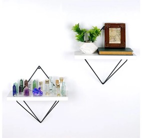 KÉSZLET 2x Fali polc 14x30 cm fehér