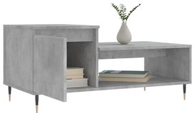 Betonszürke szerelt fa dohányzóasztal 100 x 50 x 45 cm